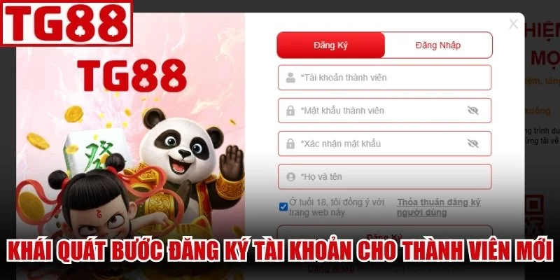 Khái quát các bước đăng ký tài khoản cho thành viên mới
