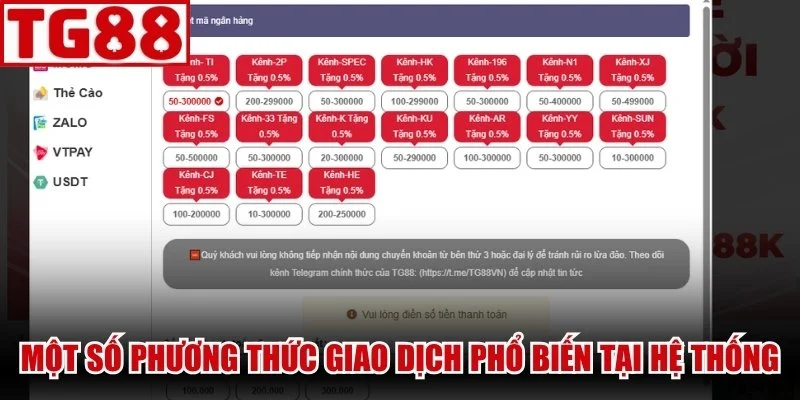 Một số phương thức giao dịch phổ biến tại hệ thống giải trí