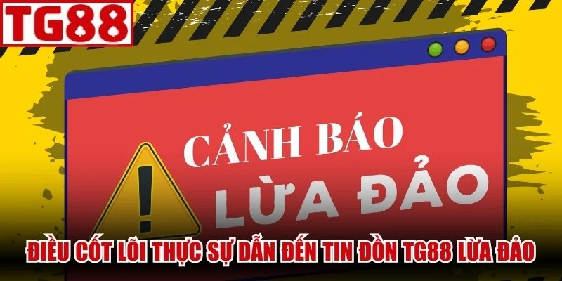 Điều cốt lõi thực sự dẫn đến tin đồn TG88 lừa đảo