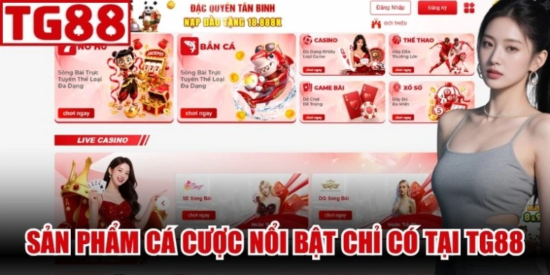 Điểm danh sản phẩm cá cược nổi bật chỉ có tại TG88